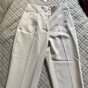 Zara Cream Ankle Cropped Pants